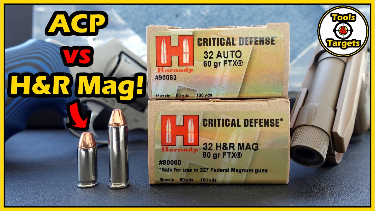 Better Than a Sharp Stick?...Hornady Critical Defense 32 ACP vs 32 H&R Mag Self-Defense AMMO Test!