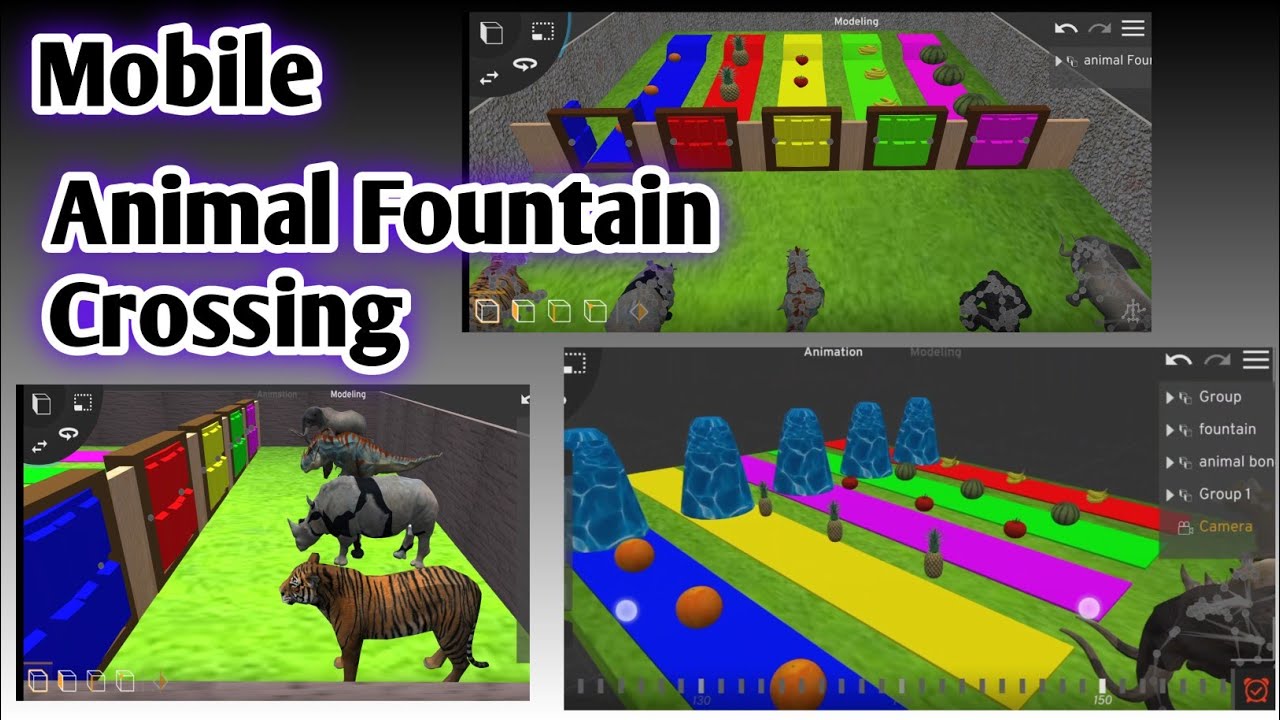 Animal Fountain Crossing Full Details Tutorial | prisma3D tutorial | @Animation3D World