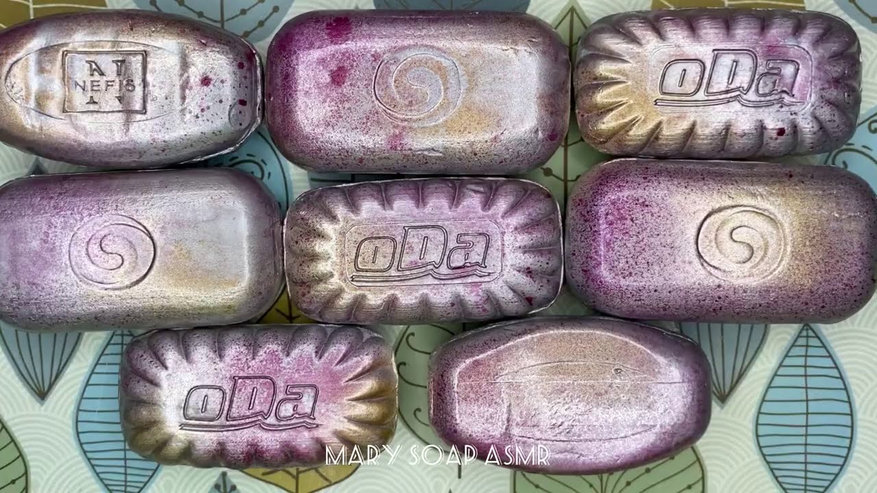 Dry painted soap set/asmr soap cutting/relaxing video/сухое крашенное мыло/асмр резка мыла/Релакс