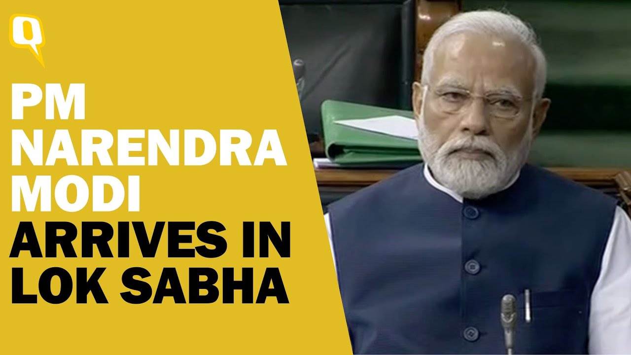 PM Modi Arrives in Lok Sabha, Opposition MPs Stage Walkout | The Quint