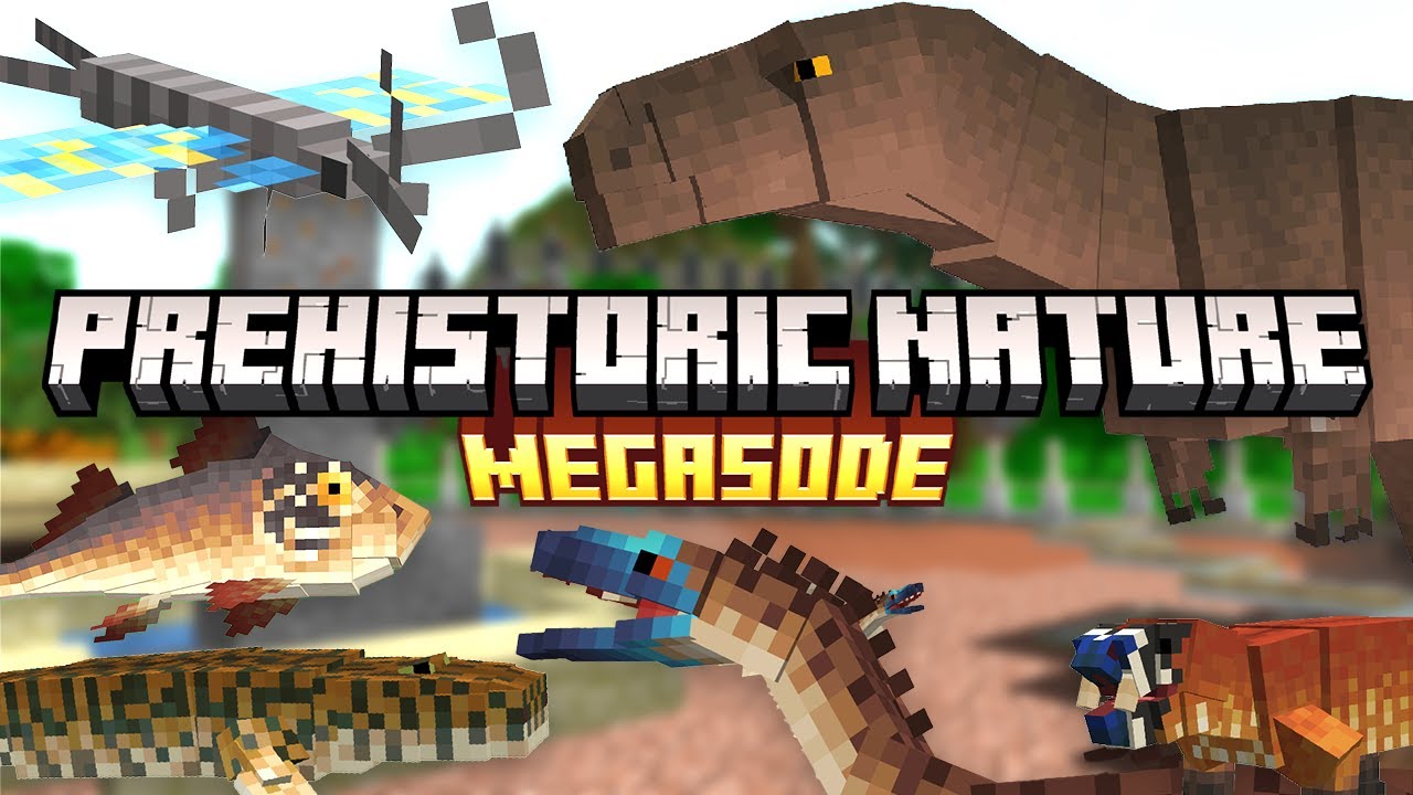 I built a GIGANTIC Dinosaur Park in Minecraft - Prehistoric Nature Mod