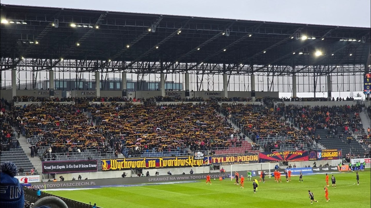 Hymn Pogoni Szczecin przed meczem z Termalica Nieciecza 08.02.2026