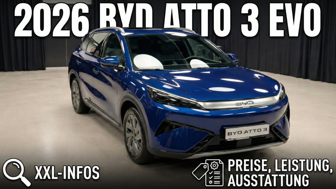 XXL-Infos | BYD Atto 3 Evo (2026) – Reichweite, 800V, Preise