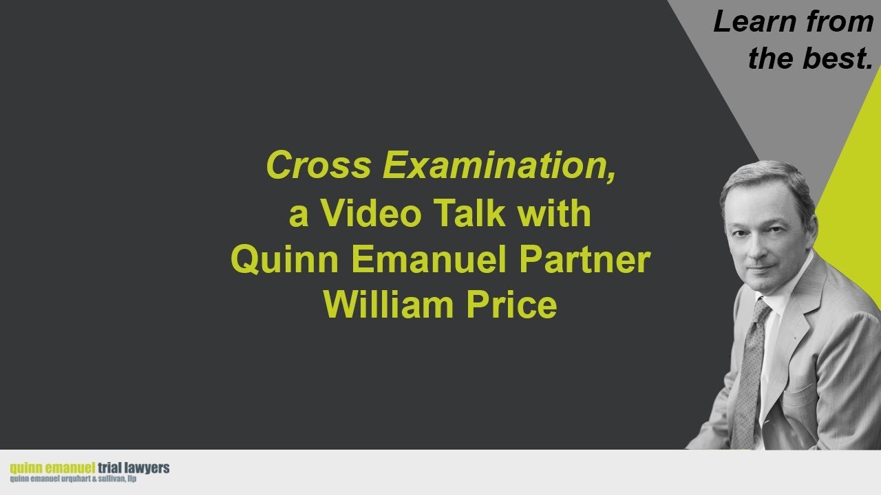 "Cross Examination" with Partner William Price