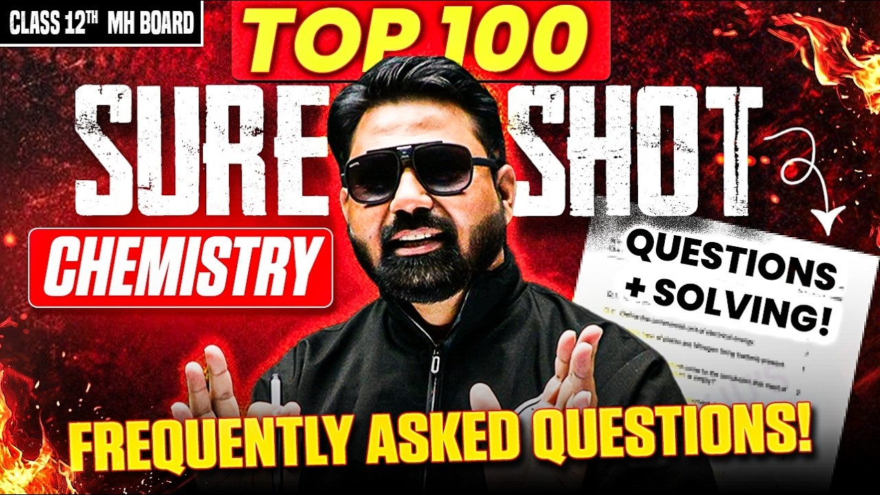 🛑 100 Sure Shot Chemistry IMP Questions  | 🎯 Fix Questions List! 12 HSC MH Board💯