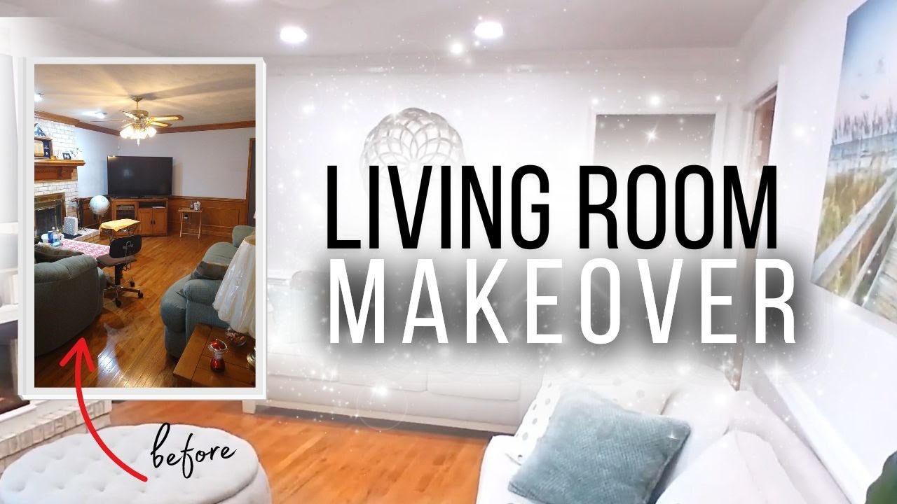 We Gave Our 80s Living Room an EXTREME DIY MAKEOVER | Start to Finish Transformation