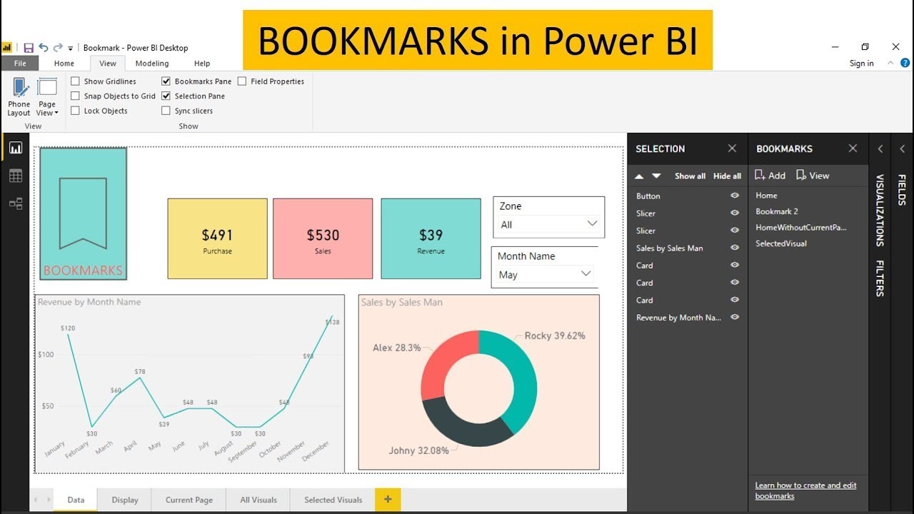 اضافة Bookmark فى برنامج الباور بى اى هتسهل عليك شغل كتير اوووووى