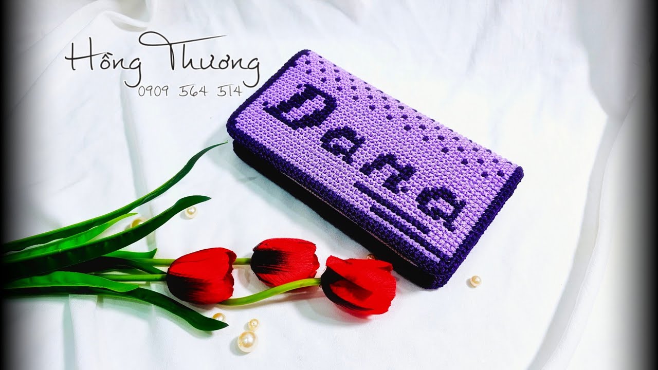 #crochet Móc len cùng Hồng Thương handmade - Thêu ví cầm tay