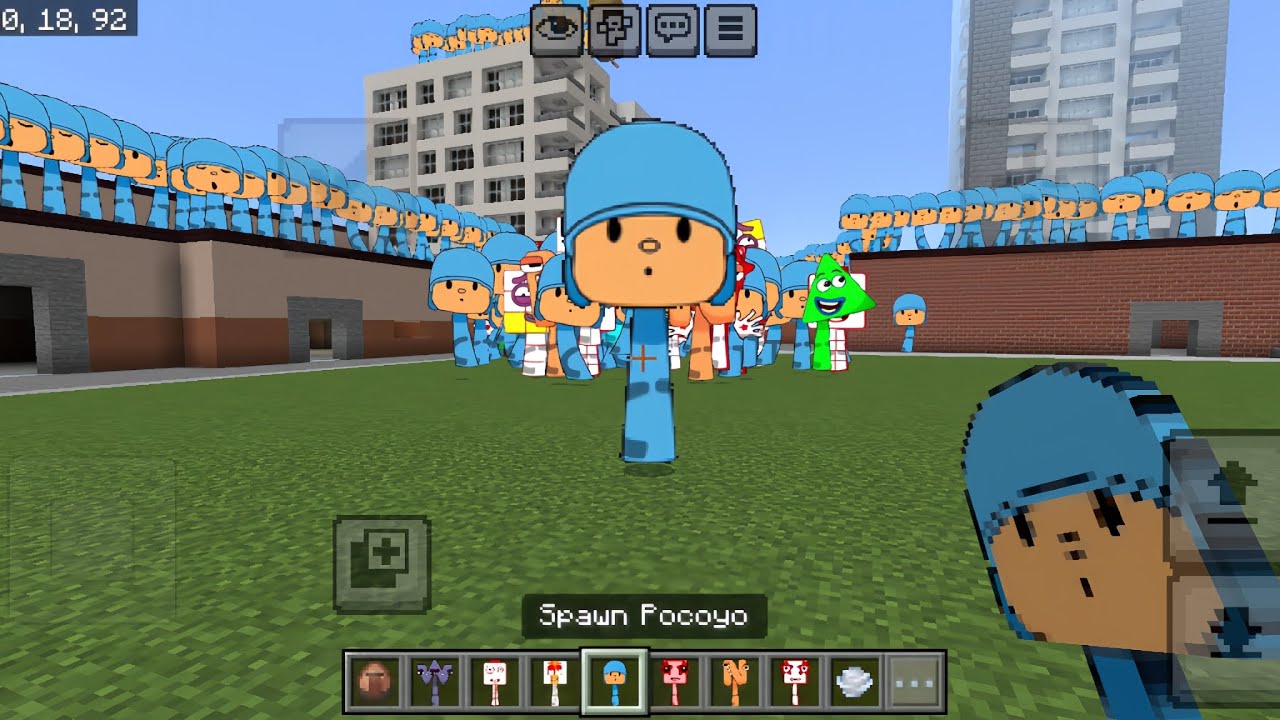 That is Sprunki OC Pocoyo Addon in Minecraft Mode MCPE 