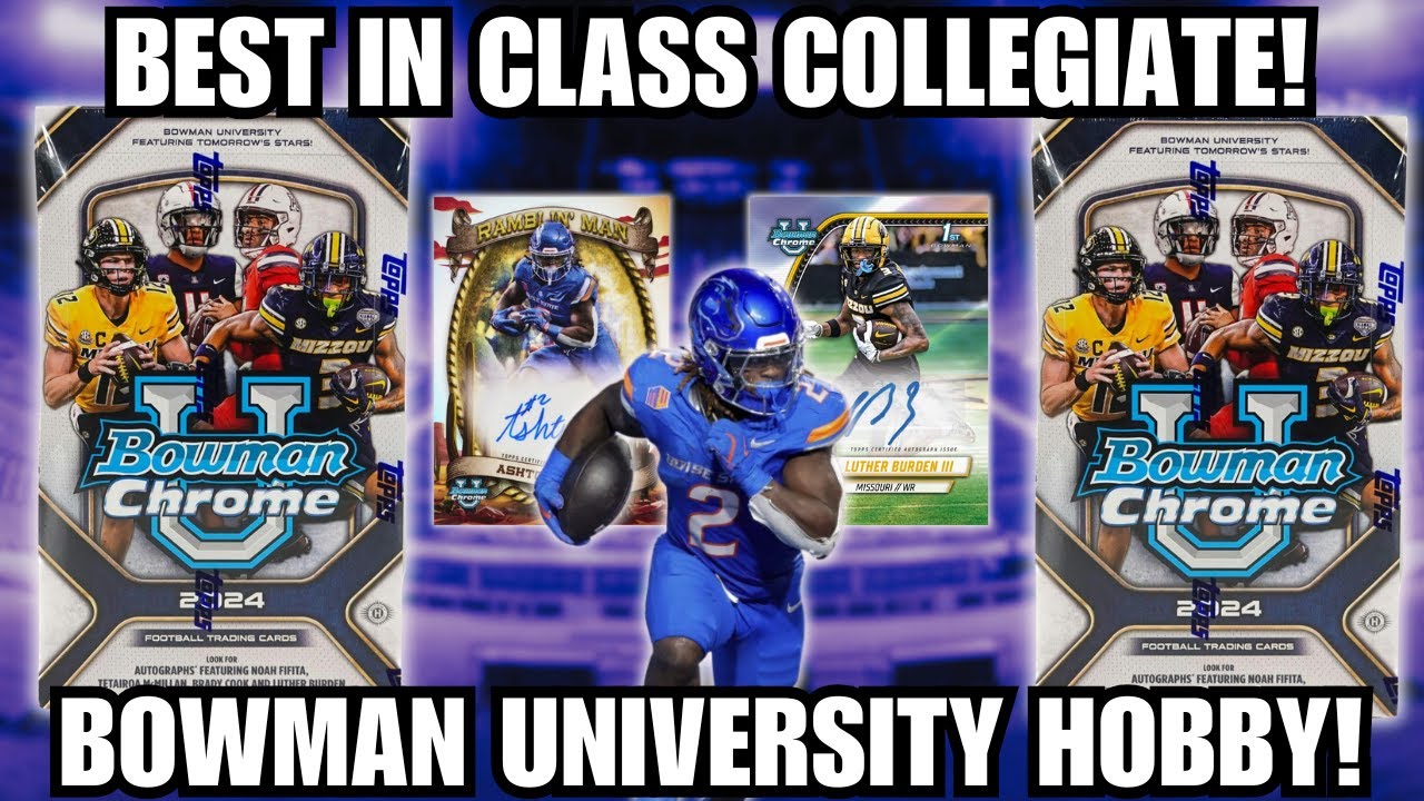1ST TEAM ALL VALUE! 2024 Topps Bowman University Hobby Box Review!