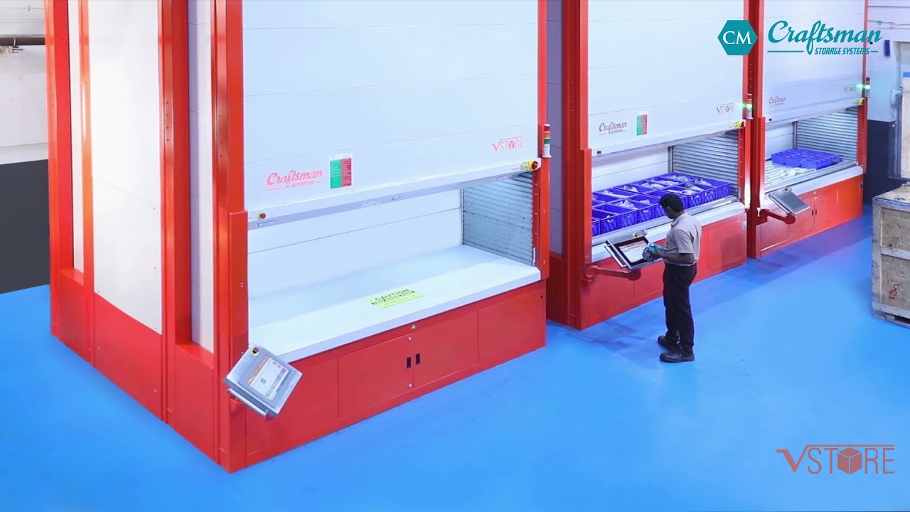 V STORE (Vertical Lift Module) | Vertical Storage System | Craftsman's ASRS Solutions