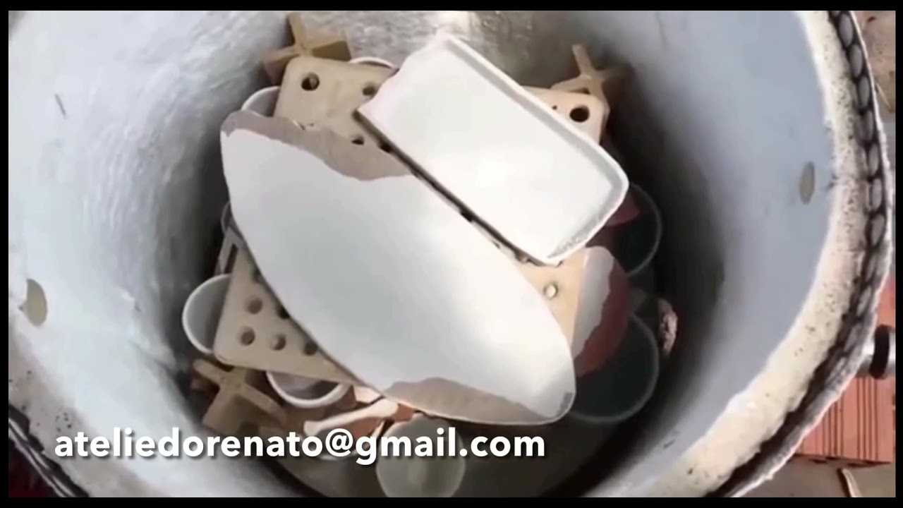 queima de 1240*C no forno de raku