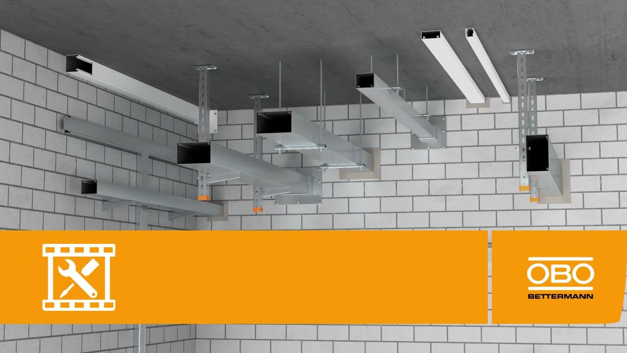 Montage Brandschutzkanal aus Metall PYROLINE® Rapid PLM – OBO Bettermann