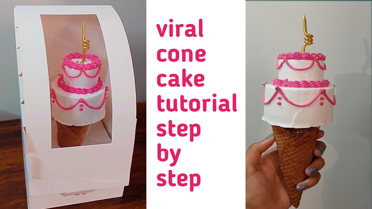 Trending CONE CAKE TUTORIAL /cone Cake / cone cake recipe / #conecake