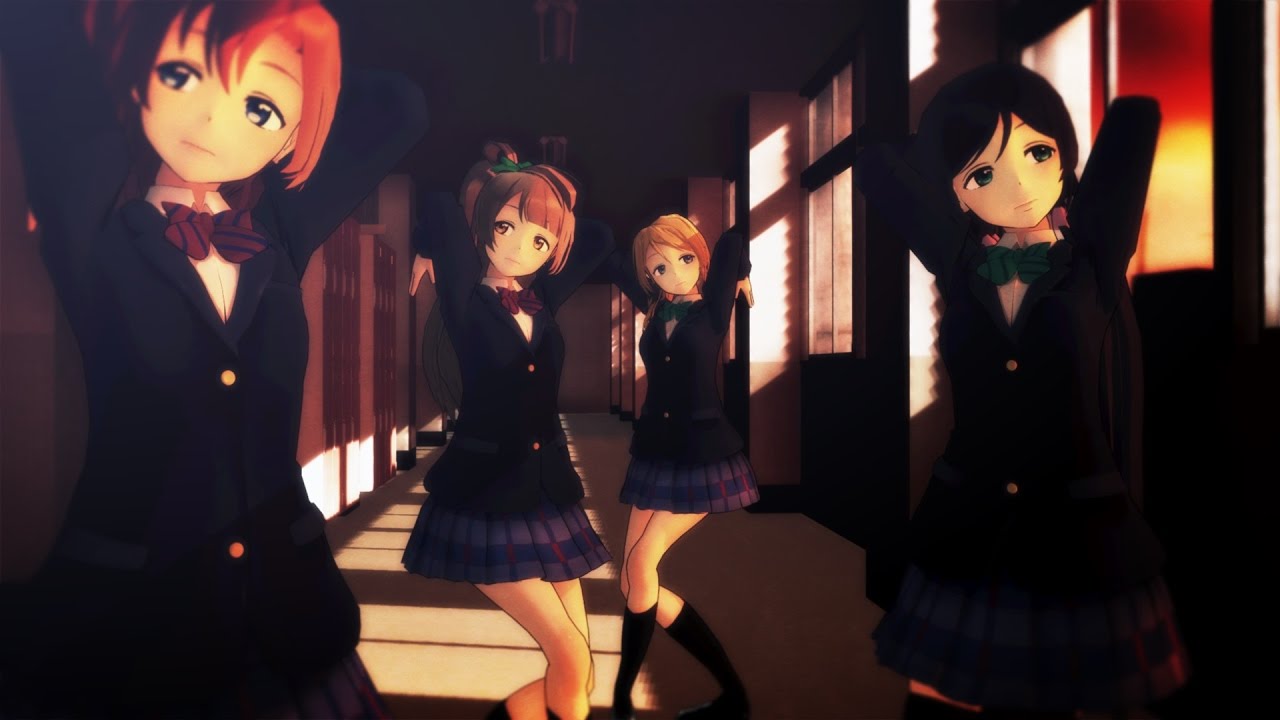 【mmd】μ'sでGirls 【ラブライブ！】