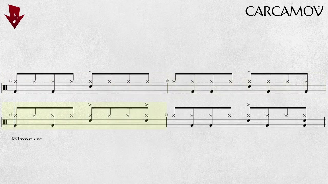311 - Amber | ISOLATED DRUM COVER + PDF SCORE 📄