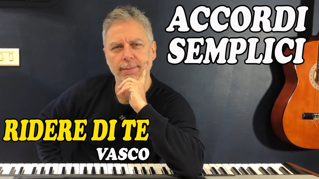 RIDERE DI TE (Vasco Rossi) - Tutorial Pianoforte - Accordi Semplificati