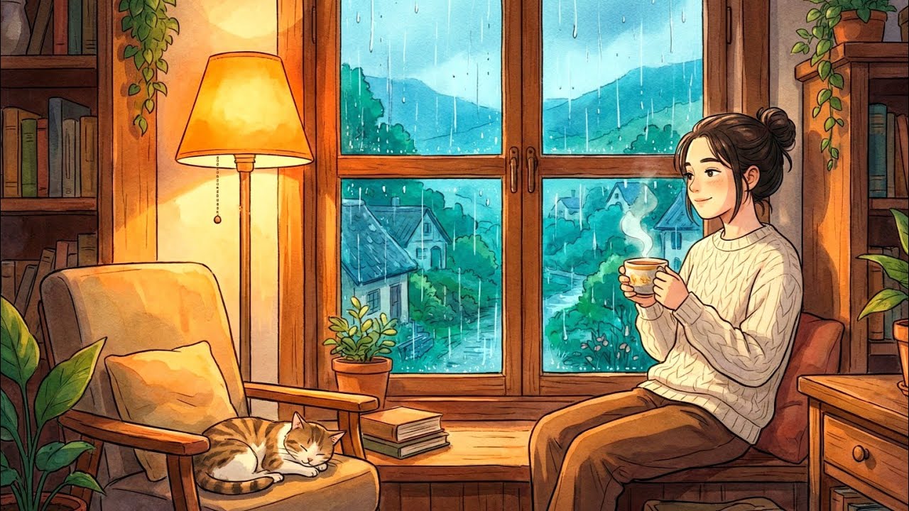 Rainy Countryside Morning 🌧️ | Cozy Slow Living Routine (Ghibli Inspired Animation)