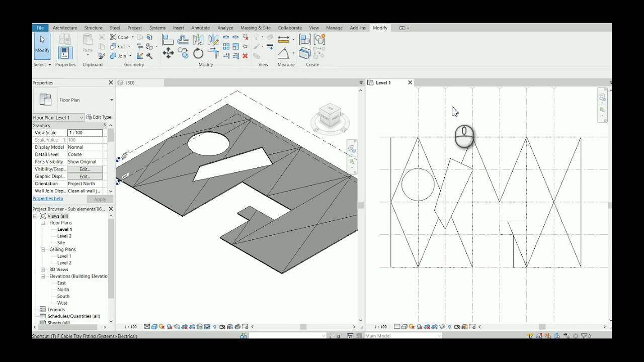 Modify Sub Elements of a floor with Shafts and openings