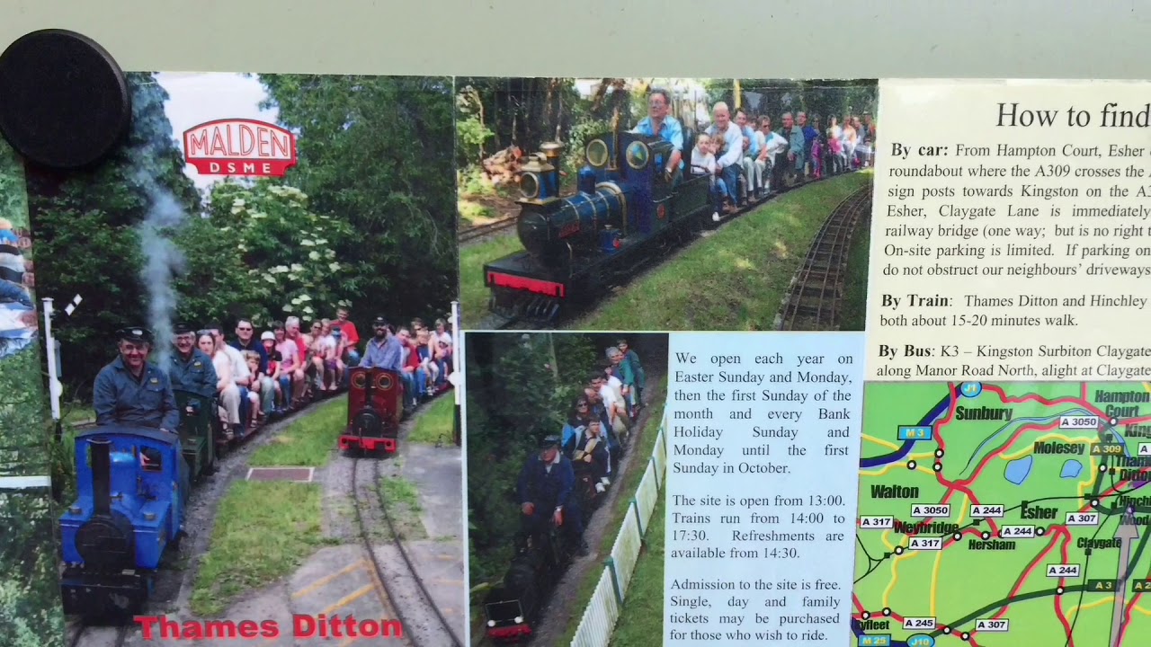 Miniature Train Ride Tour Thames Ditton with the Playground Hunter