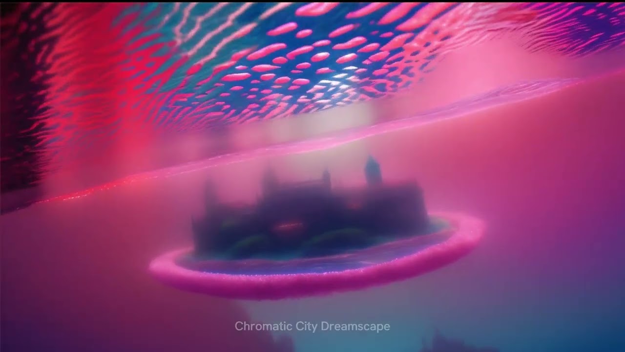 Chromatic City Dreamscape - Submerged Dreams: A City Beneath the Waves