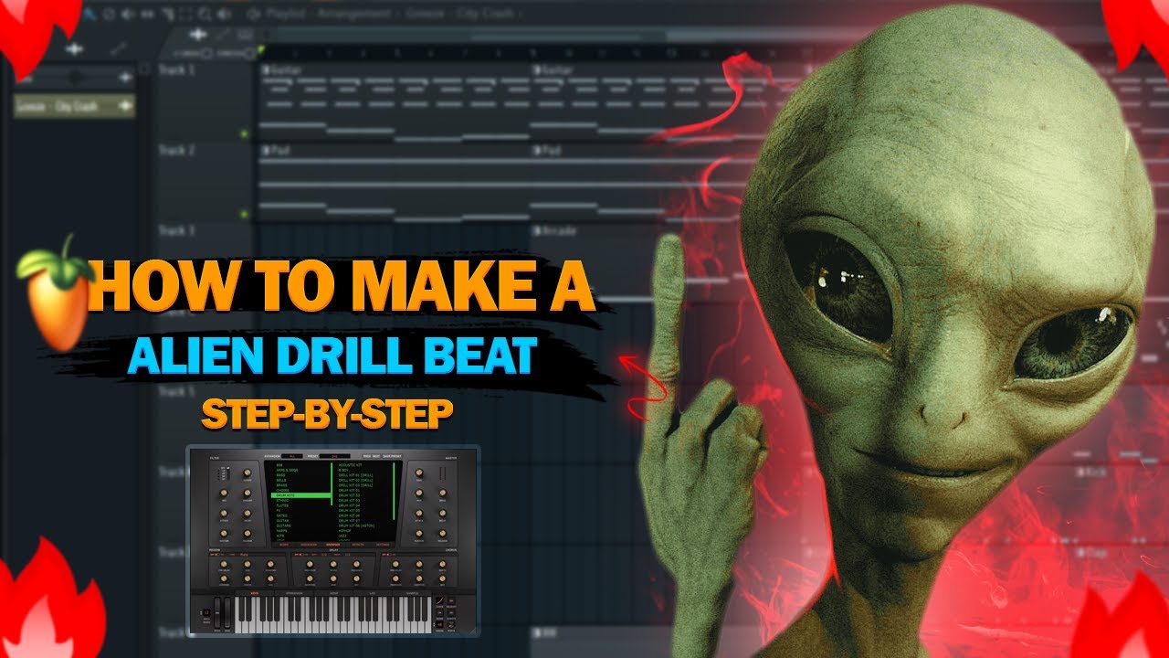 HOW TO MAKE A ALIEN DRILL BEAT FL STUDIO 😱 #ukdrill #ukdrillbeat