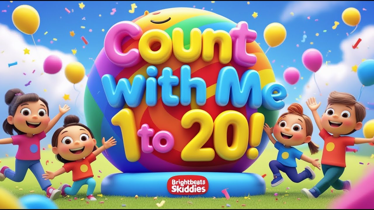 Count With Me 1 to 20 | Fun Numbers Song for Kids | Learn to Count with BrightBeatsKiddies