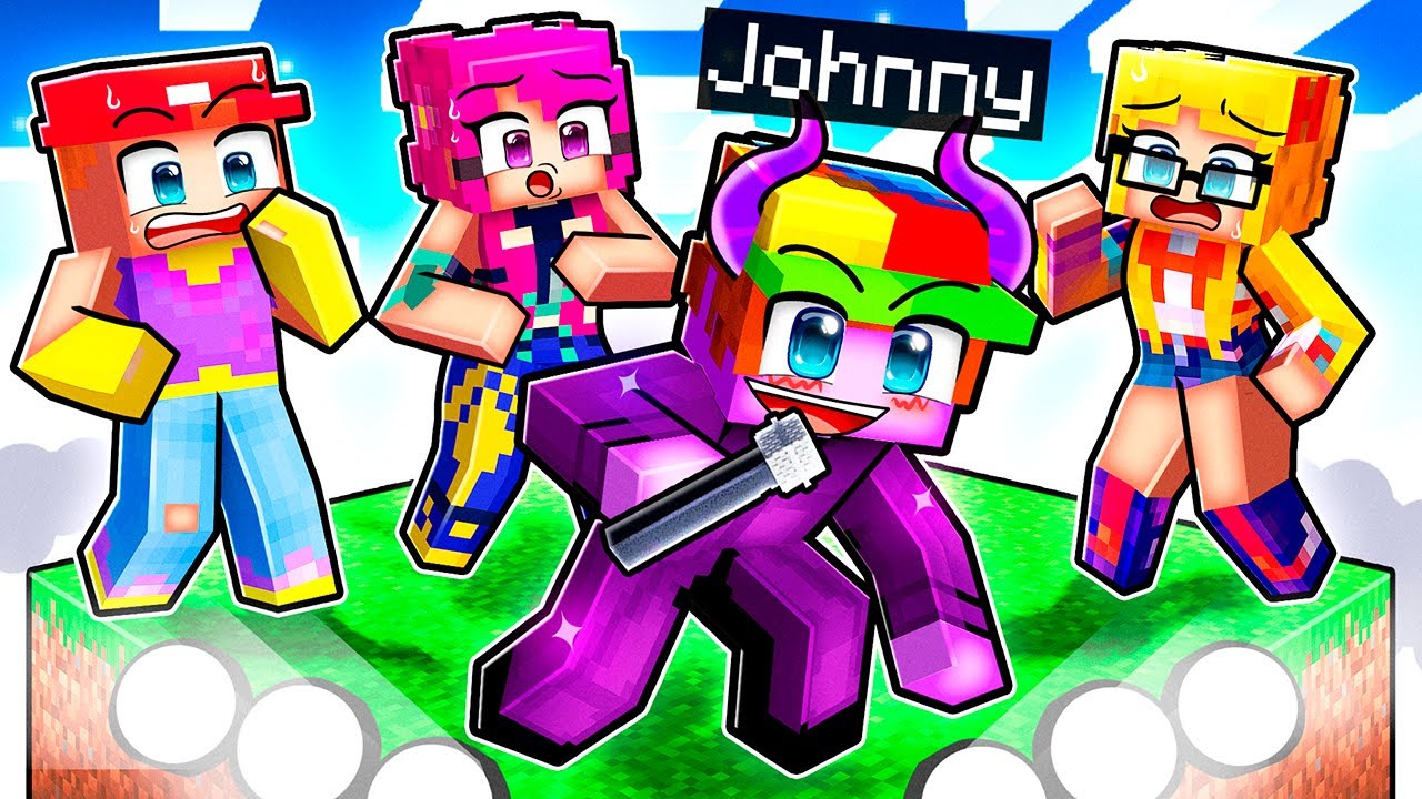 Surviving on One Block But I'm a KPOP DEMON HUNTER In Minecraft!
