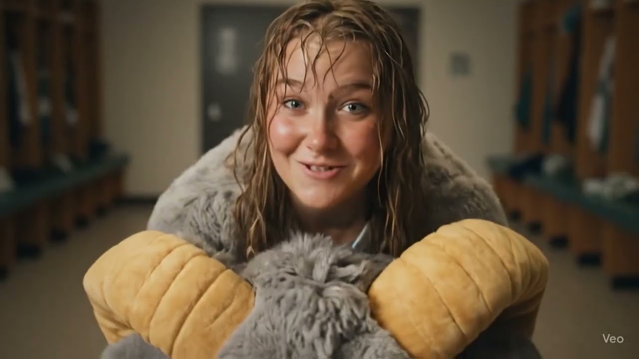 Girl in Ram Mascot -- Veo3 Creation