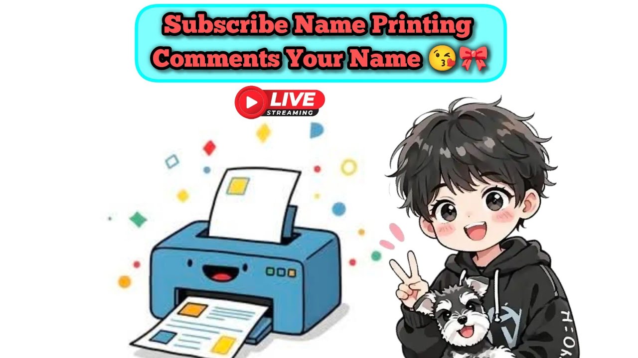 Writing Subscriber Name on Printer 🖨️🥰#viral