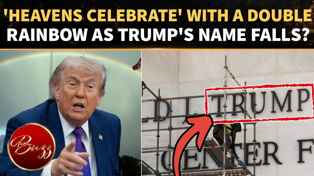 'A Sign From Above?' Double Rainbow Appears As Trump's Name Comes Down From Kennedy Center