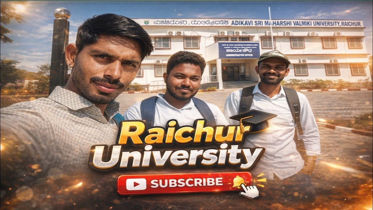 ಆದಿಕವಿ ಶ್ರೀ ಮಹರ್ಷಿ ವಾಲ್ಮೀಕಿ ವಿಶ್ವವಿದ್ಯಾನಿಲಯ ರಾಯಚೂರು /Pg centre raichur🎓