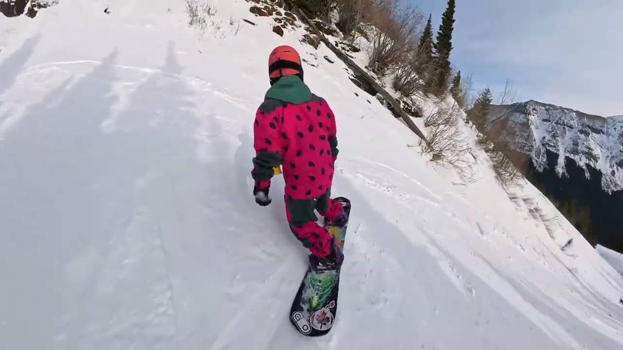 Castle Mountain 1st run ever top 2 bottom #snowboarding #happy #blessed #love #life #like #subscribe