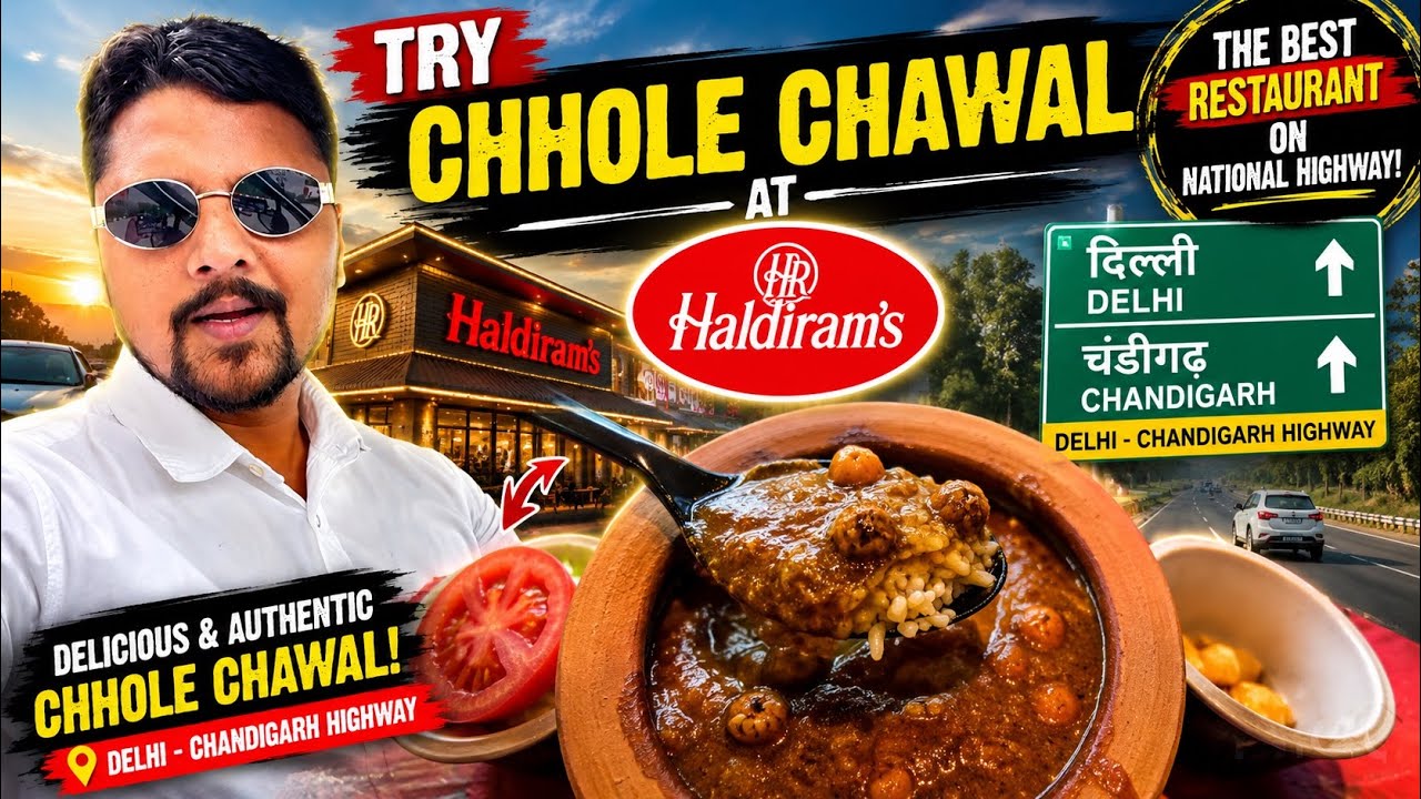 Try Chhole Chawal At Haldiram On Delhi Chandigarh Highway | The Best Restaurant On National Highway 