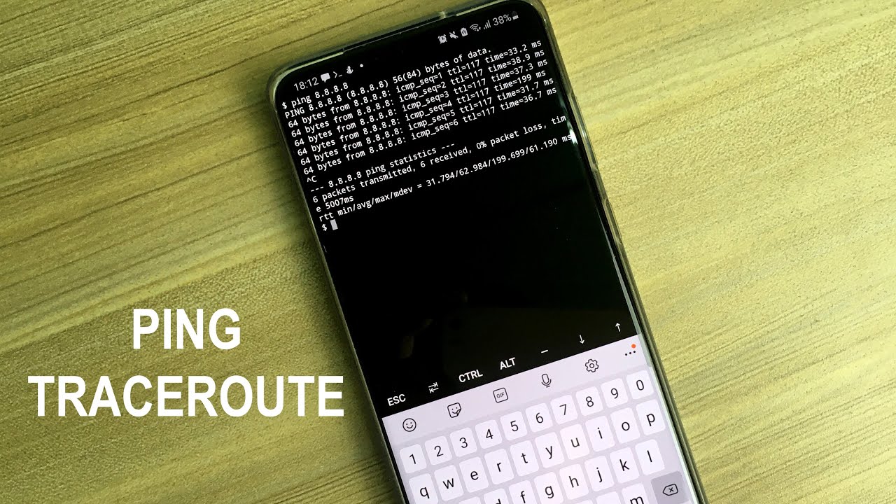 CMD: PING, TRACEROUTE z telefonu