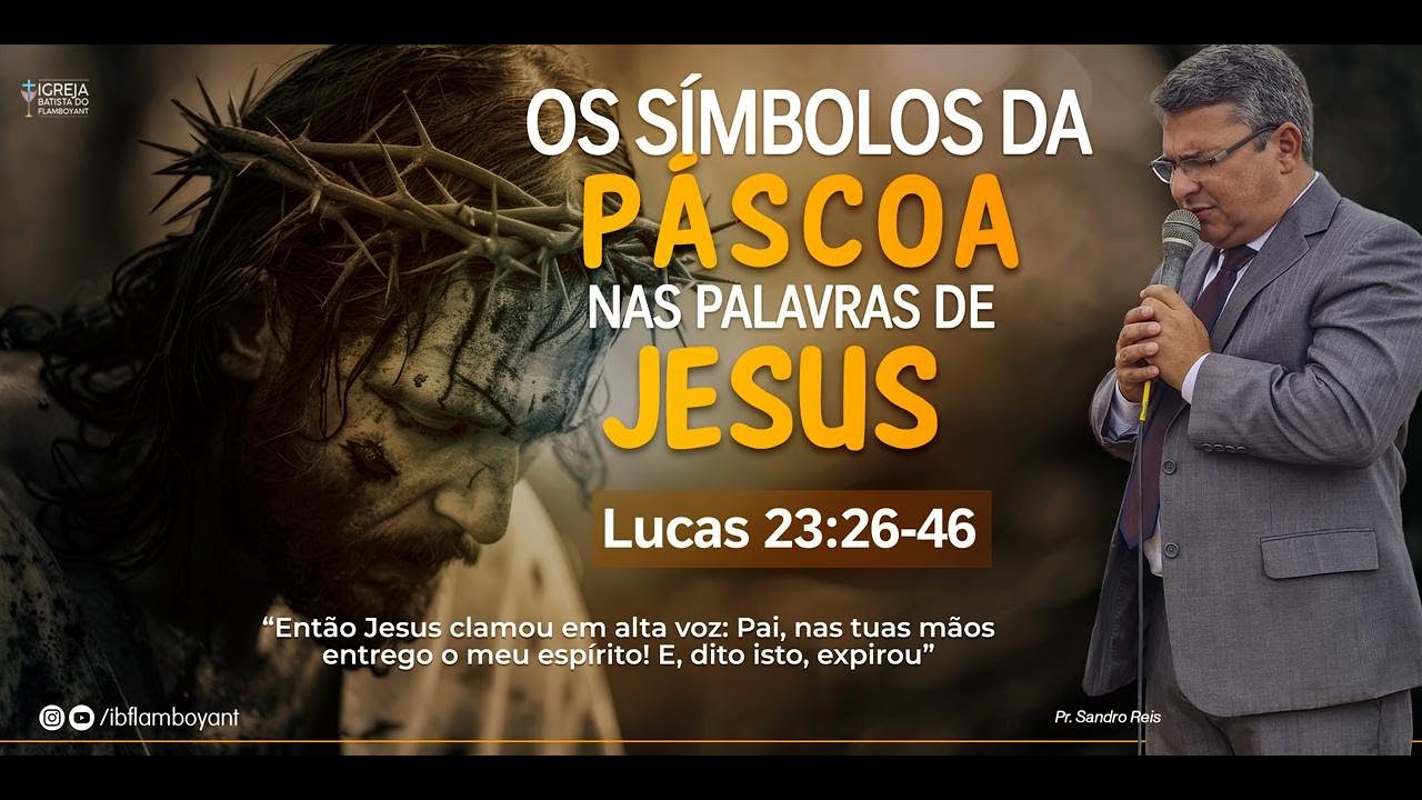 Os Símbolos da PÁSCOA  nas Palavras de JESUS  . Pr. Sandro Reis - Lucas 