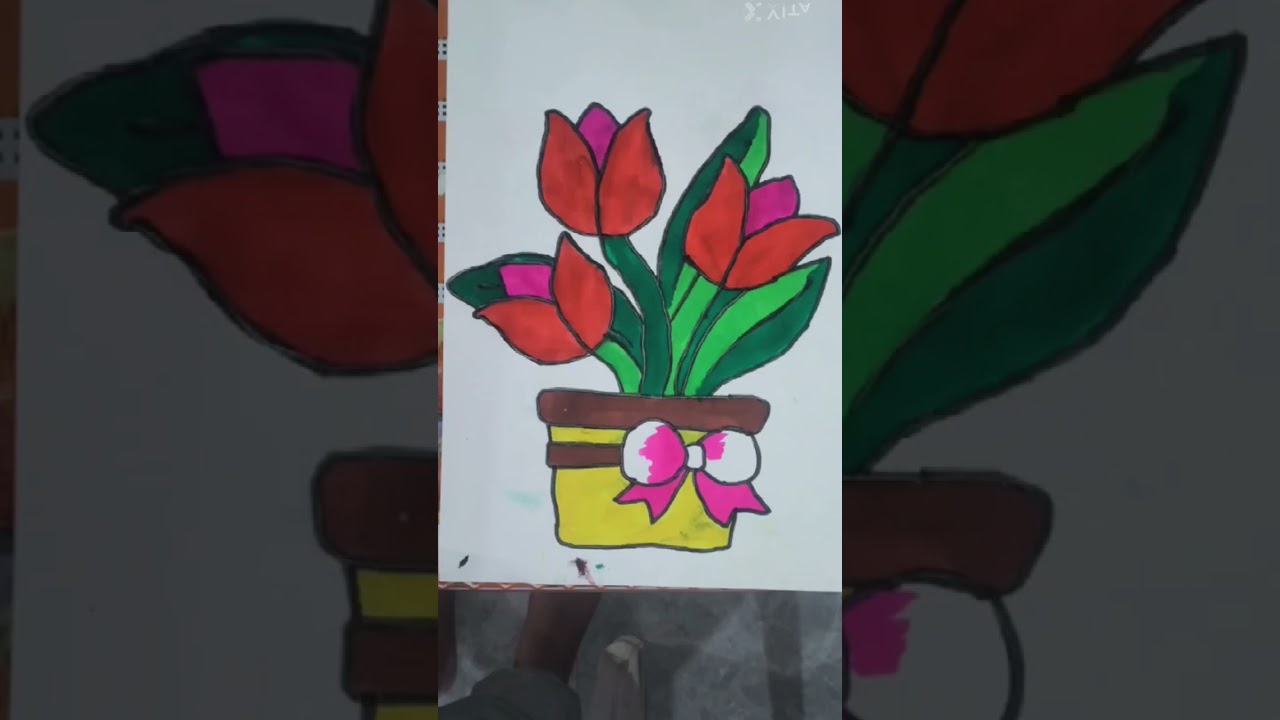 Pot plants drawing please support me #shorts#short#drawing#potplants