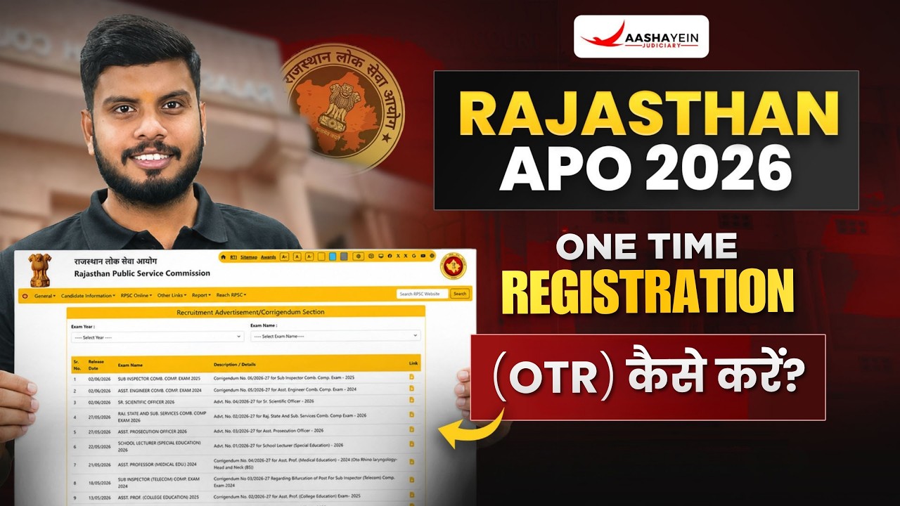 Rajasthan APO 2026 🔥| How to do One Time Registration (OTR) on Rajasthan PSC Portal (SSOID) ?
