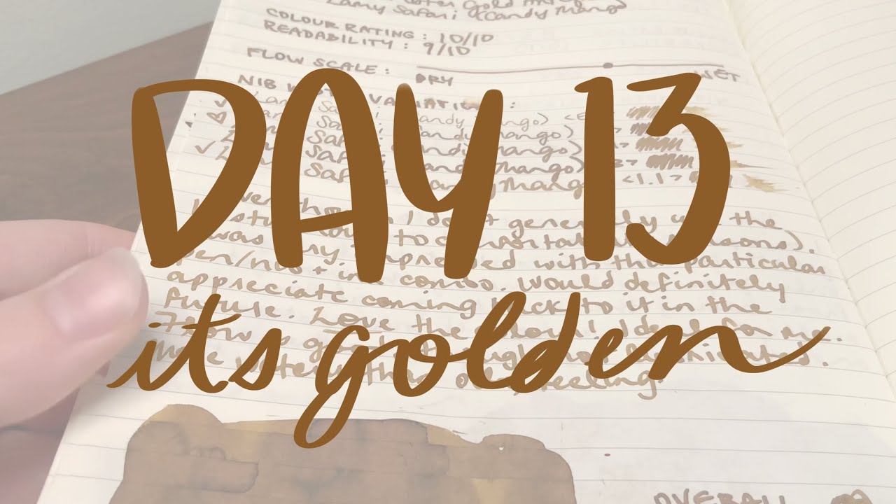 Day 13: Robert Oster Gold Antiqua // PERFECT desert brown ink 🤎💛