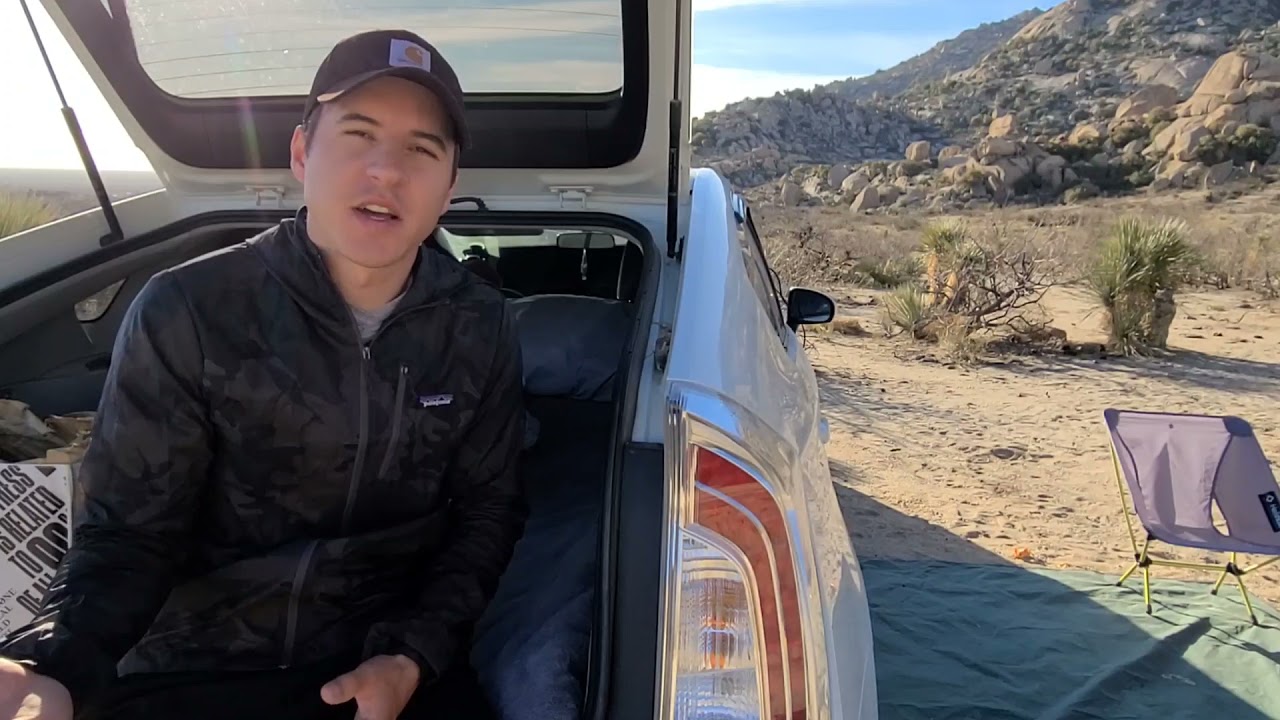How To Sleep In A Prius Without Making Any Permanent Changes | My Prius Camper Sleep Setup