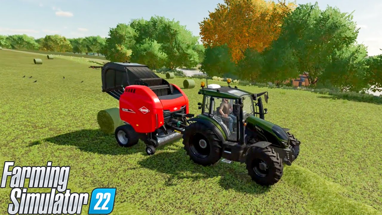 Making Round of Bales | Elmcreek | No Mods Challenge | Farming Simulator 22