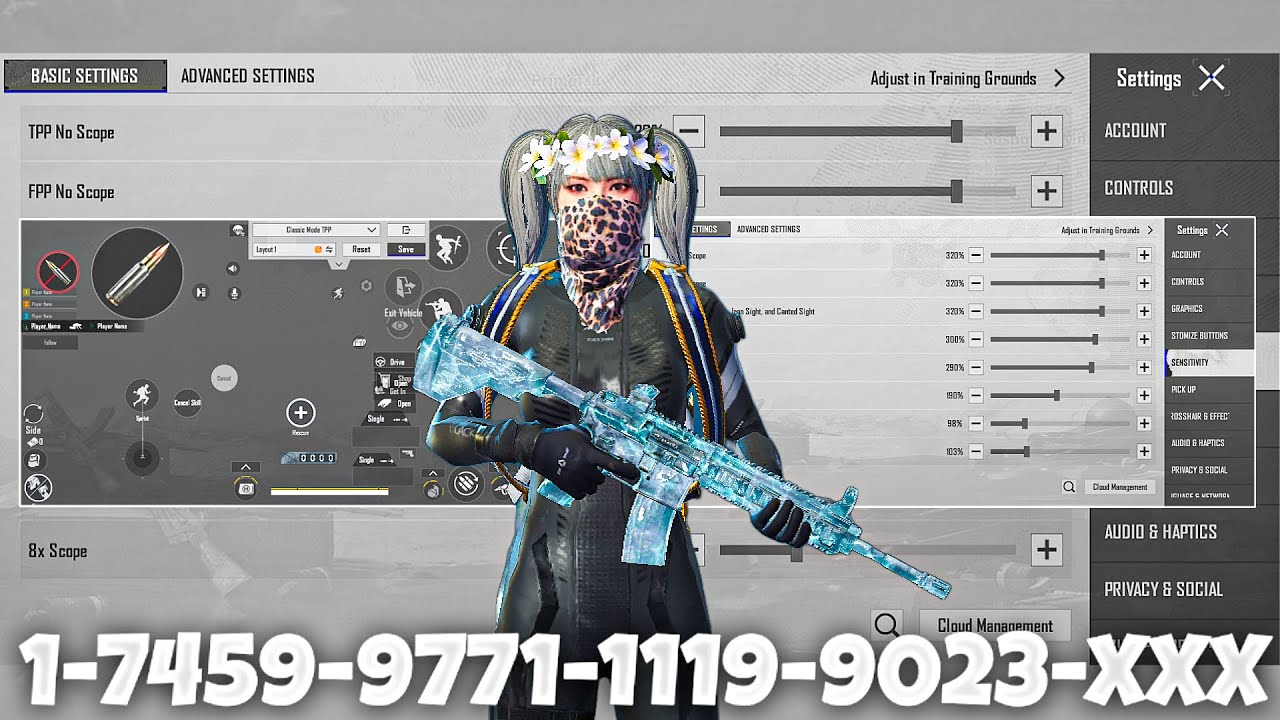 NEW UPDATE 4.3🔥BEST SENSITIVITY CODE + CONTROL SETTINGS BGMI/PUBG MOBILE