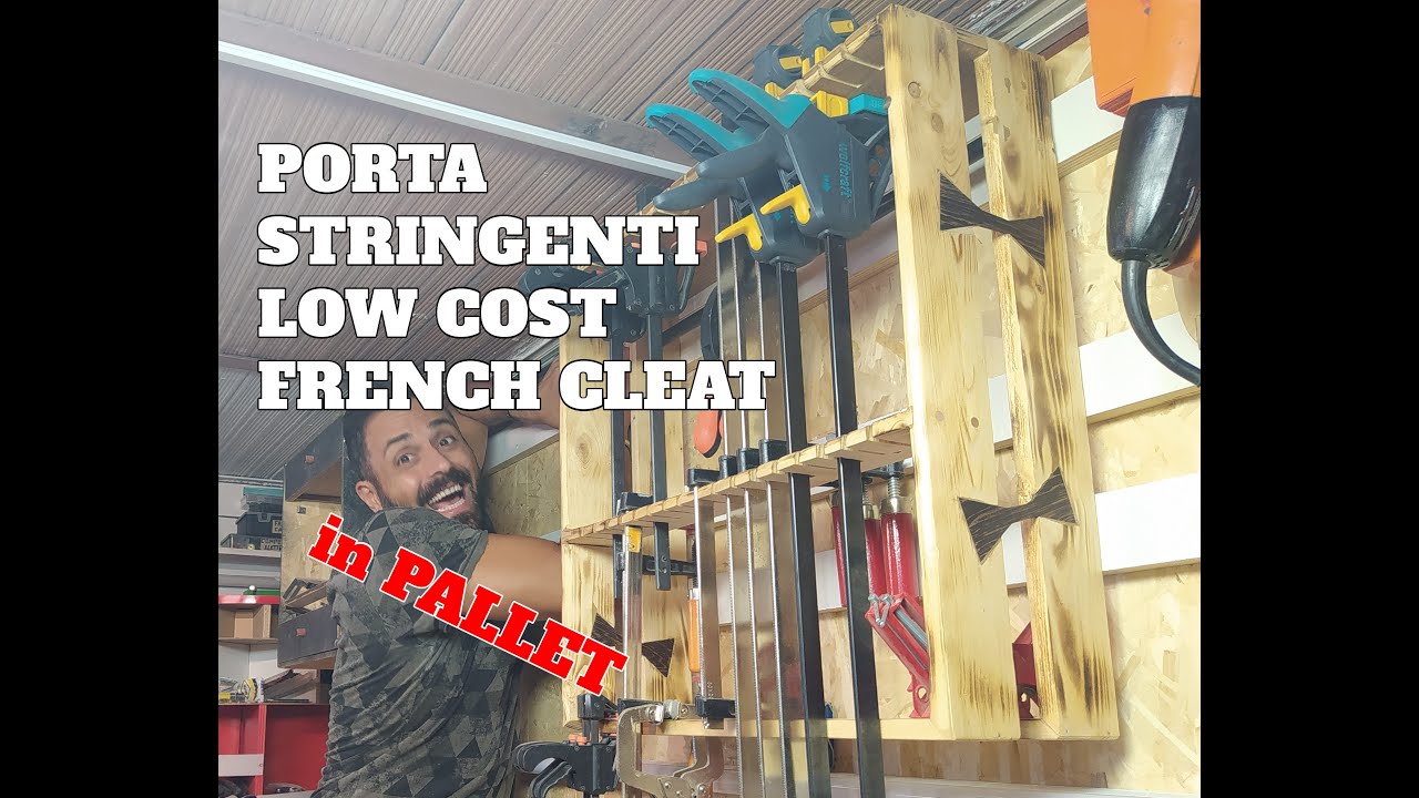 PORTA MORSETTI in PALLET con FRENCH CLEAT  Fai da Te - RACK CLAMP in PALLET-Contest COMMENTA E VINCI