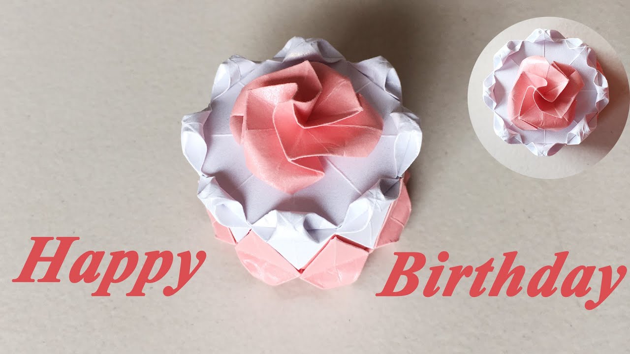 How to DIY a  Cake  For Birthday | Origami Cake Crafts For Party Decoration