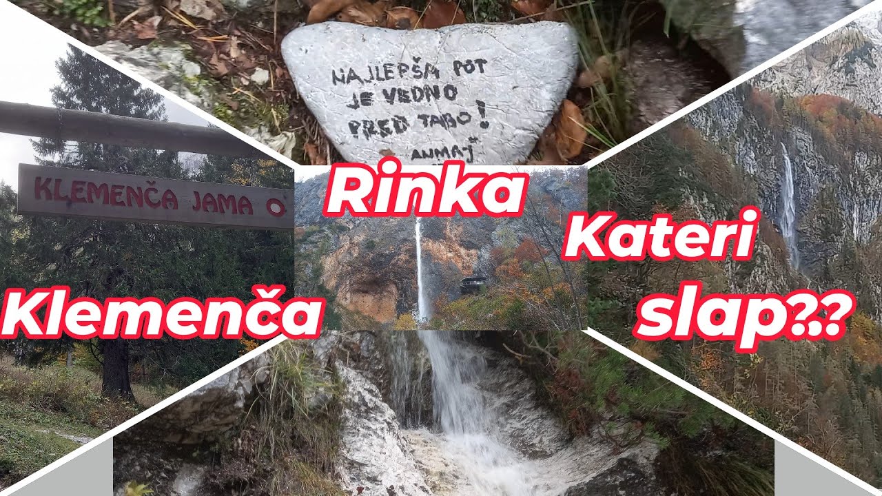 Logarska dolina - Klemenča jama - Škarje -  oktober 2023 - nov najvišji slap v Sloveniji