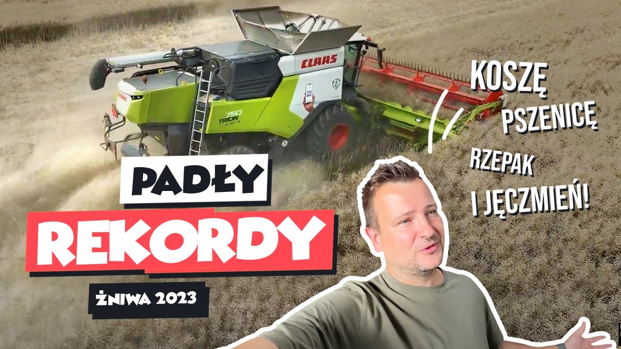 PADŁY REKORDY - KOSZĘ PSZENICĘ,RZEPAK I JĘCZMIEŃ ! ŻNIWA 2023