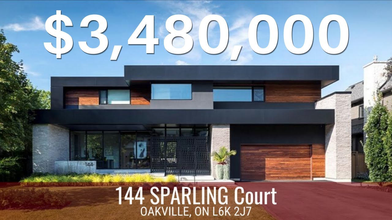$3,480,000 - Stunning custom - built luxury Modern home in Oakville