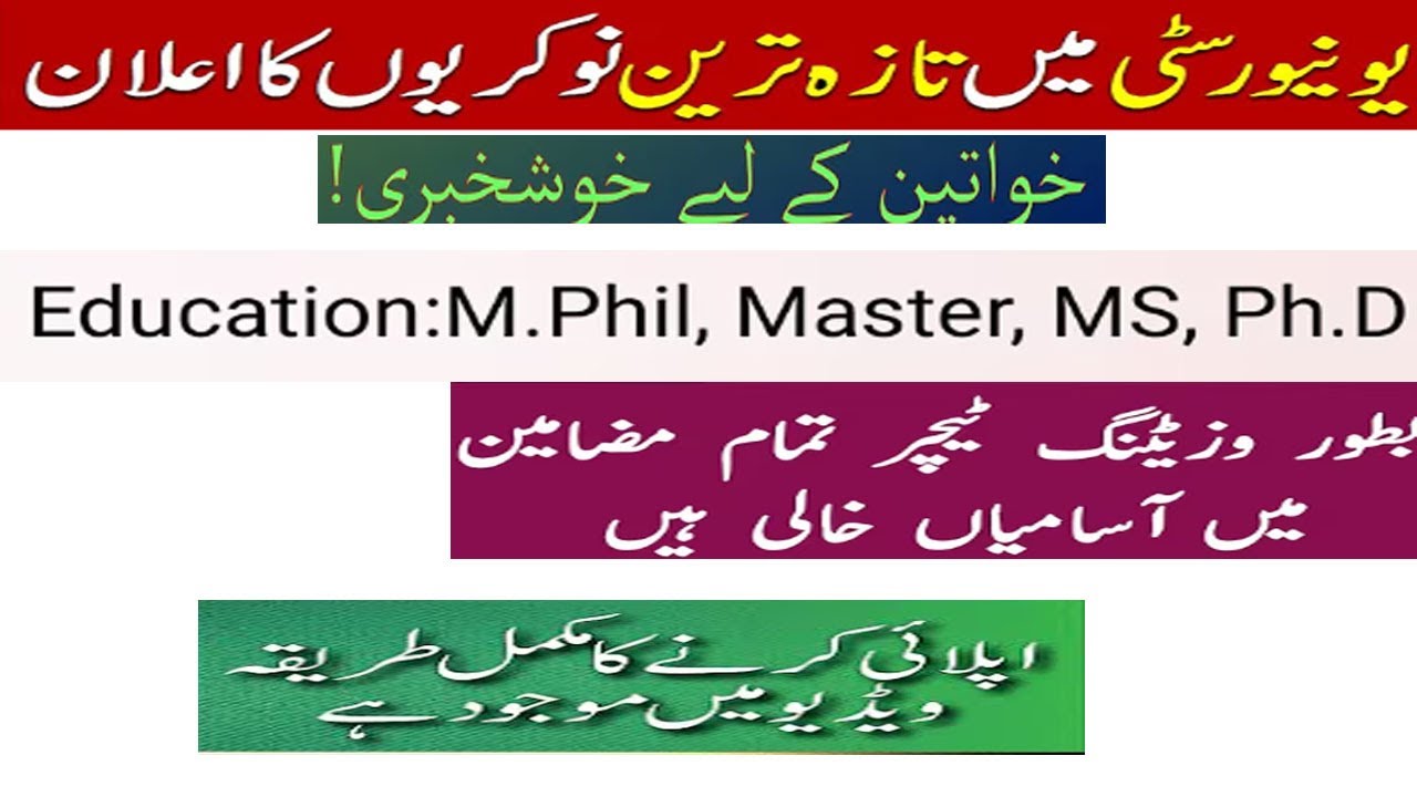 University of Swabi Jobs 2025 | How To apply For University Of Swabi Jobs | Govt Jobs In Pakistan