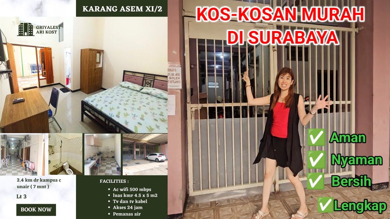 KOS SURABAYA | KOS-KOS AN KEKINIAN MILENIAL MURAH DEKAT UNAIR