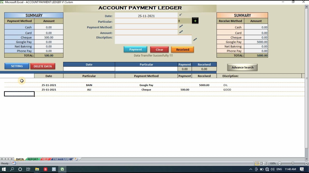 ACCOUNT PAYMENT LEDGER v2( Account Manager)